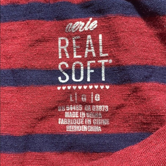 Aerie Real Soft Striped Tee - Picture 2 of 2